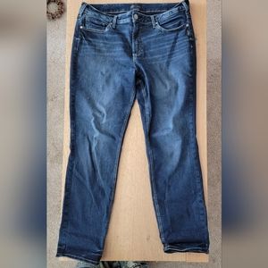 Womens Silver Suki Straight Jeans Sz 14 L 31
